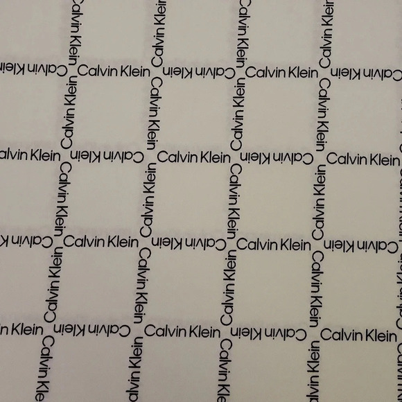 🛍Calvin Klein Logo Print White Short Sleeve Round Neck Blouse Womens - Picture 6 of 8